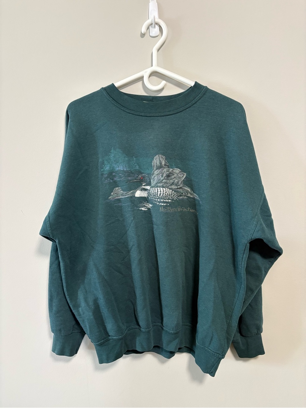 Vintage Northern Reflections Loon Graphic Sweatshirt XL